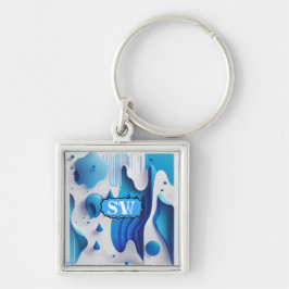 Chaveiro Azure Fragment Personalized Square Keychain