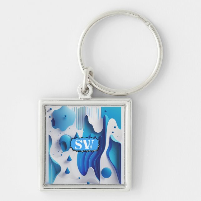 Chaveiro Azure Fragment Personalized Square Keychain (Frente)