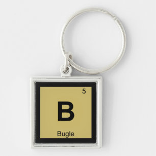 Chaveiro B - Bugle Música Química Símbolo da Tabela Periódi