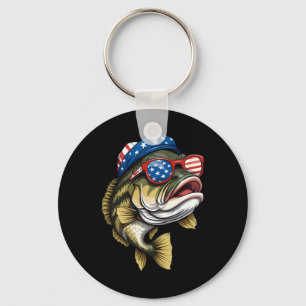 Chaveiro B Peixe 4 De Julho Bandeira Americana Patriótico P