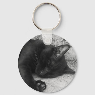 Chaveiro B&W - Gato Dormindo