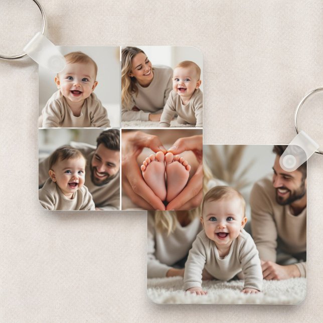 Chaveiro Baby 5 Photo Collage Cute Picture Instagram (Criador carregado)