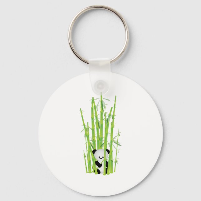 Chaveiro Baby Panda in Bamboo Forest (Frente)