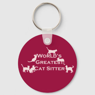 Chaveiro Baby-sitter do gato do mundo o grande
