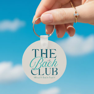 Chaveiro Bach Club Modern Simple Blue Festa de solteira