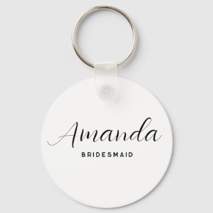 Chaveiro Bachelorette Bridesmaid de Script Minimalista Mode
