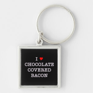 Chaveiro Bacon eu amo o chocolate