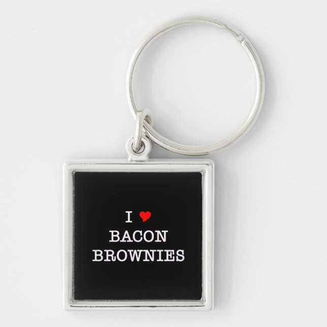 Chaveiro Bacon I Love Brownies (Frente)