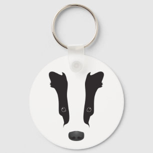 Chaveiro Badger Face Silhouette