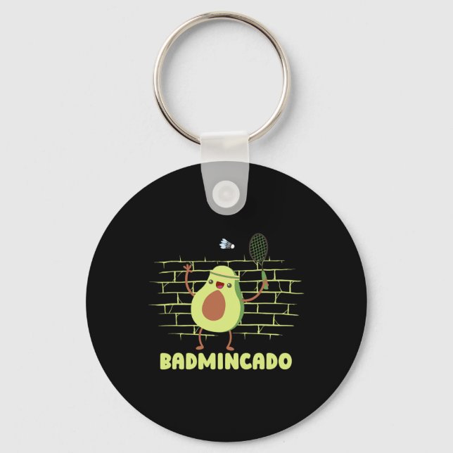 Chaveiro Badminado - Racket Engraçado Jogo Jogo Coincide Ba (Frente)
