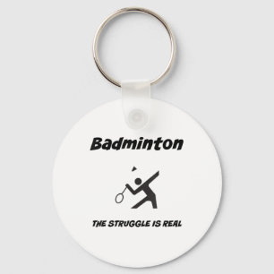Chaveiro Badminton A Luta É Camisetas engraçadas_1