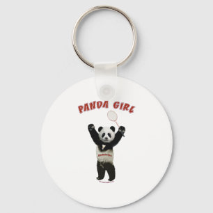 Chaveiro Badminton da menina da panda