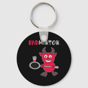 Chaveiro Badminton Devil Badminton Player Shuttle Sports Sm