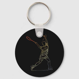 Chaveiro Badminton Linie Art Indoor Esportes