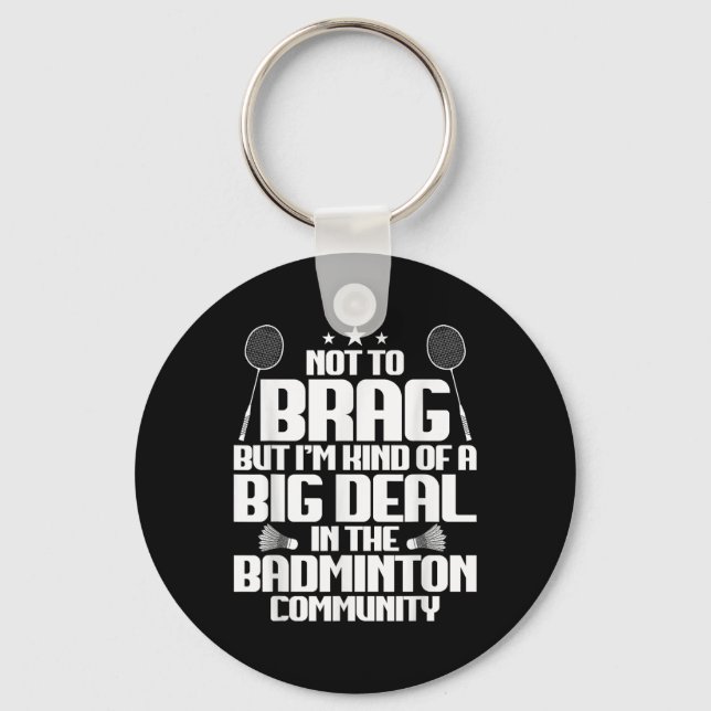 Chaveiro Badminton Match Shuttle Big Deal Badminton Player  (Frente)