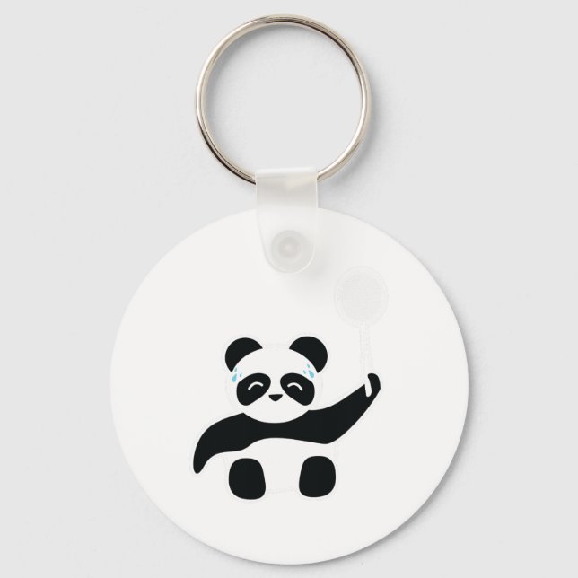 Chaveiro Badminton Panda Ficando Suado (Frente)
