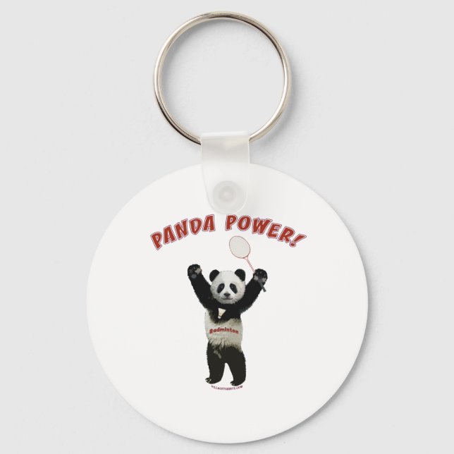 Chaveiro Badminton Panda Power (Frente)