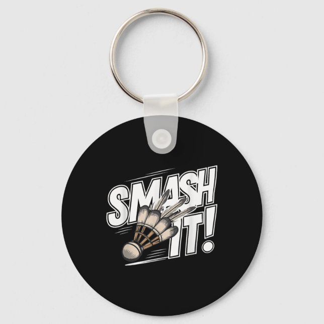 Chaveiro Badminton Shuttle Smash (Frente)
