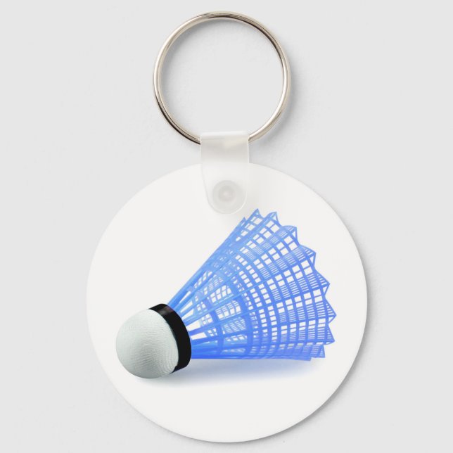 Chaveiro Badminton Shuttlecock Birdie Blue Sports (Frente)