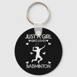 Chaveiro Badminton Sport Lover Tee Apenas Uma Rapariga Que