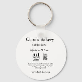 Chaveiro Bagaço de padaria adiciona ingredientes feitos com