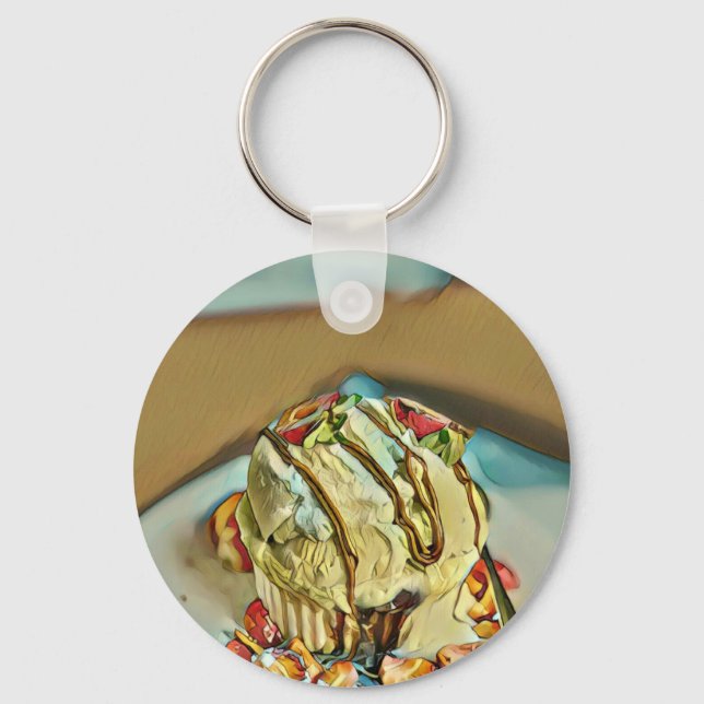 Chaveiro Bagaço de sorvete de morango (Frente)