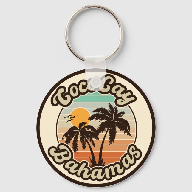 Chaveiro Bahamas de Coco Cay Retro Souvenirs 60s (Frente)