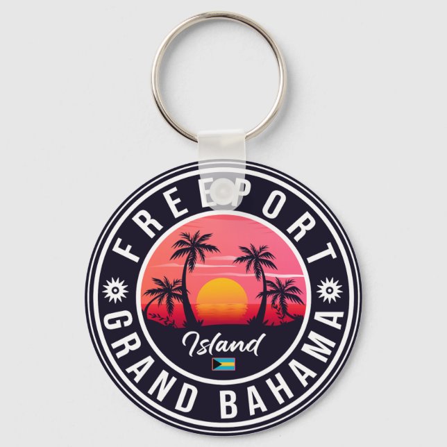Chaveiro Bahamas Retro Sunset Souvenirs 60s (Frente)