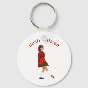 Chaveiro Bailarino Irlandês de Sapato Macio de Vermelho