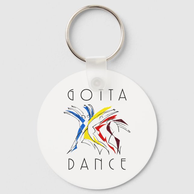 Chaveiro Bailarinos Abstratos Dançando - Obra de Arte para  (Frente)