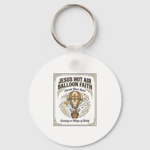 Chaveiro Balão de Ar Quente Jesus Fé Balão de Ar Quente Jes