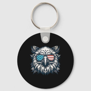 Chaveiro Bald Eagle American Usa 4 De Julho Funn Patriótico