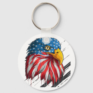Chaveiro Bald Eagle Bird USA Flag Crying Symbol