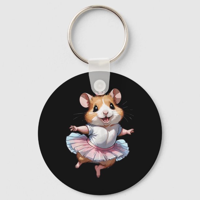 Chaveiro Balé De Hamster Único E Moderno E Ballerina (Frente)