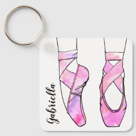 Chaveiro Balé Personalizado Rosa Ballerina