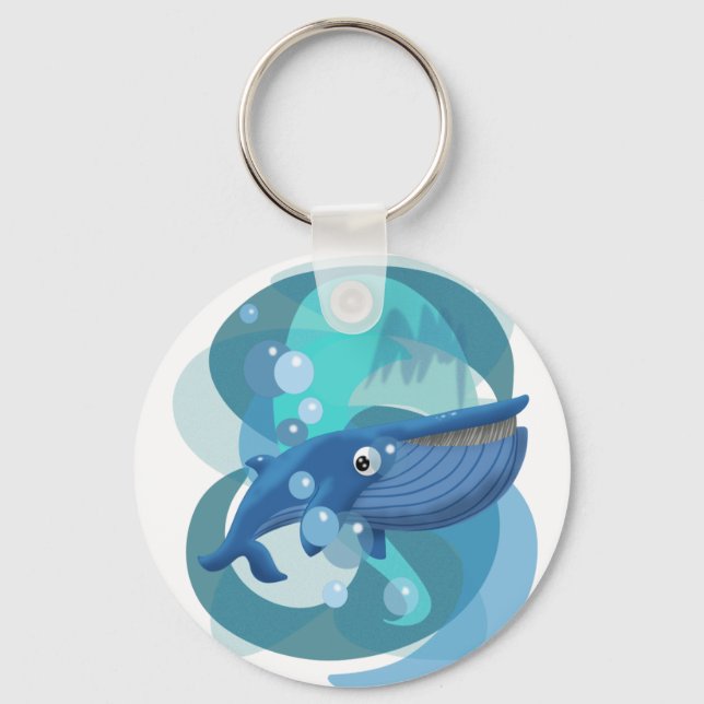 Chaveiro Baleia Azul (Frente)