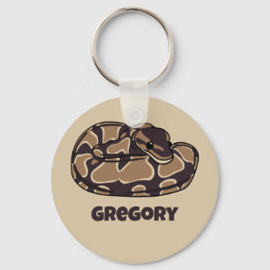 Chaveiro Ball Python Cobra, Brown e Tan Personalizados