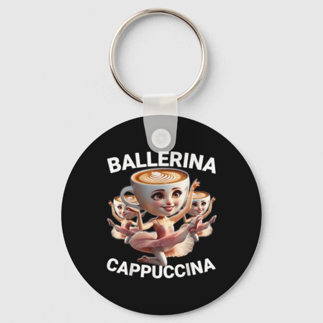 Chaveiro Ballerina Cappuccina Meme Italiano Brainrot Divert (Frente)