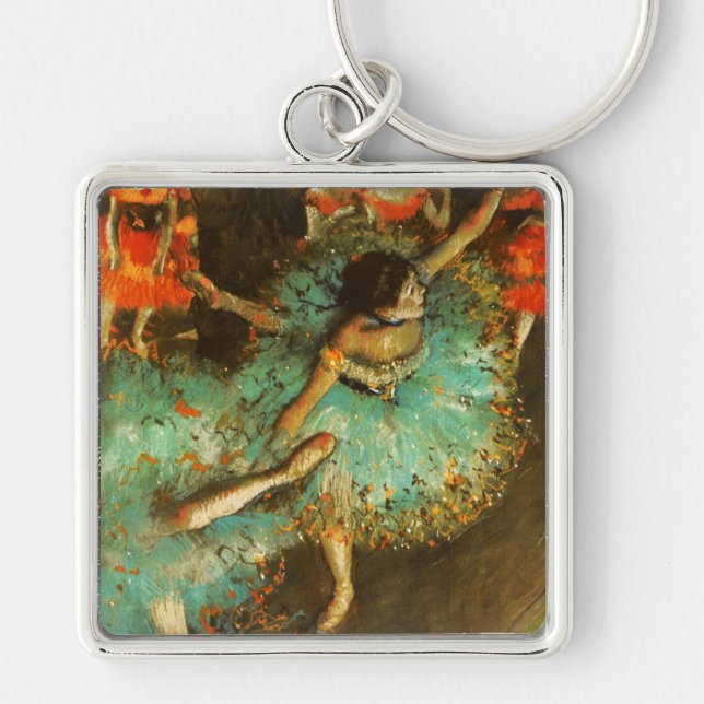 Chaveiro Ballerina Dance Green Dancer Edger Degas Painting (Frente)