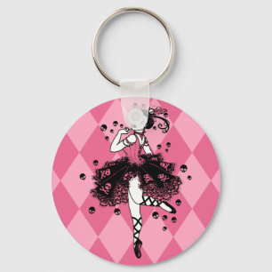 Chaveiro Ballerina Gótica a Rosa