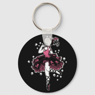 Chaveiro Ballerina Gótica a Rosa