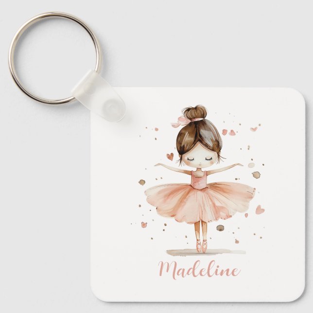 Chaveiro Ballerina Personalizado Name Girly (Frente)