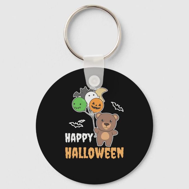 Chaveiro Balões De Bear Halloween Para Crianças Ursos Cujos (Frente)