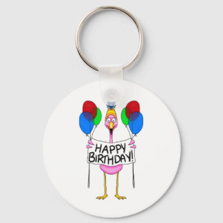 Chaveiro Balões de Parabéns Felizes Flamingo