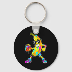 Chaveiro Banana Basquete Divertido Gotejamento Crianças Jov