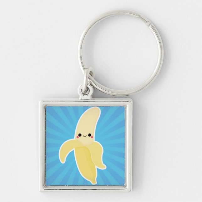 Chaveiro Banana em Starburst azul (Frente)