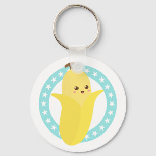 Chaveiro Banana Fruta Banana Feliz Fofa