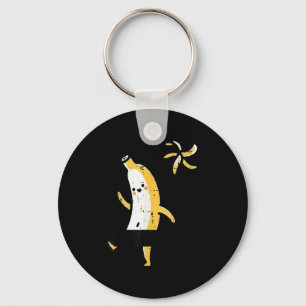 Chaveiro Banana Jogando Fora Peel Engraçada Fruta Homens Qu