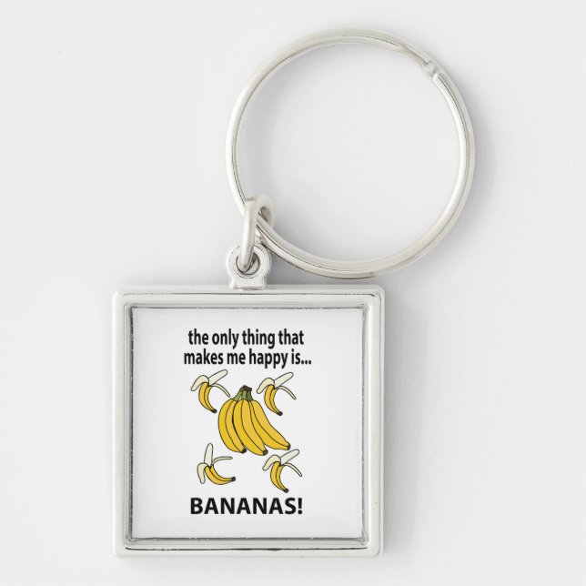 Chaveiro Bananas Fruta Bananas Engraçadas  (Frente)