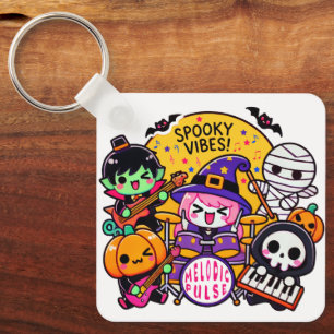 Chaveiro Banda de Halloween Vibrante: Trabalho de arte de V